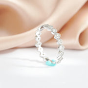 Natural White Diamond Eternity Ring D0.67ct, 18K Gold